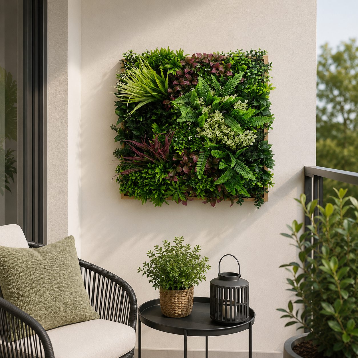 Siepe Quadro Verde Artificiale Decorativo Summer Frame 50x50cm | Xone