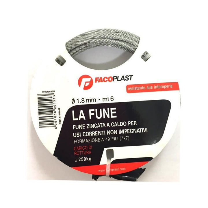 Fune zincata per arganelli