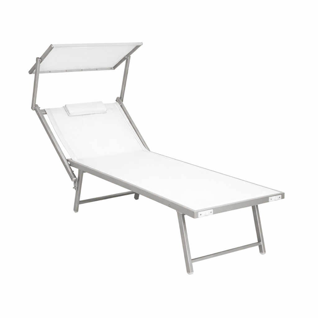 Lettino prendisole bianco Spiaggia Pro Xone - Perrone Shop