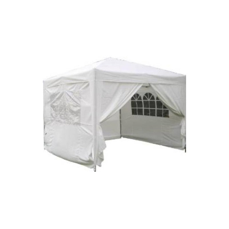 Gazebo  3x3 Pieghevole con Tende Laterali