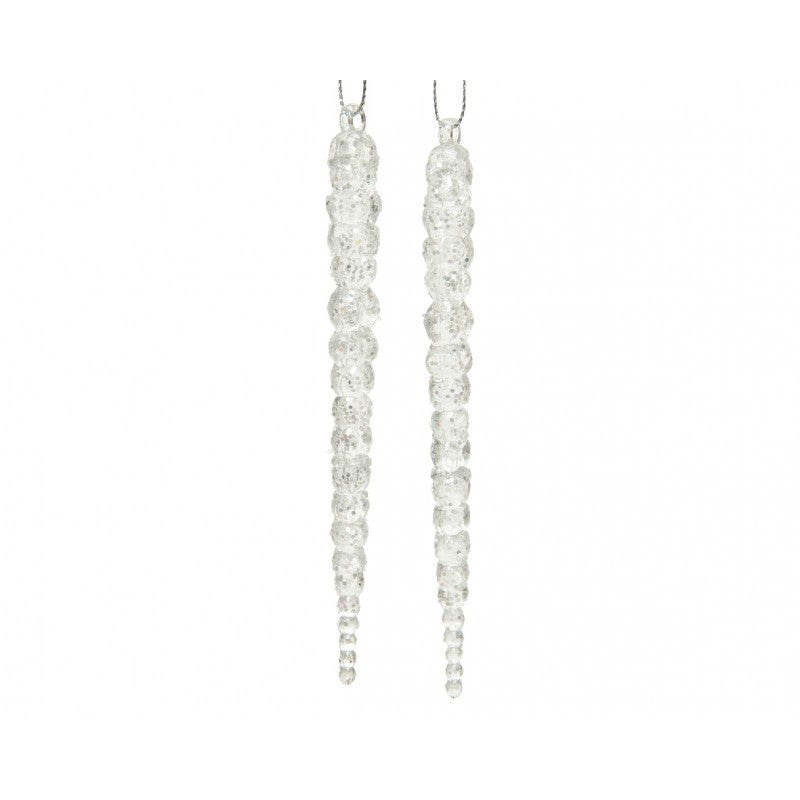 Ghiacciolo Acrilico con Glitter trasparente