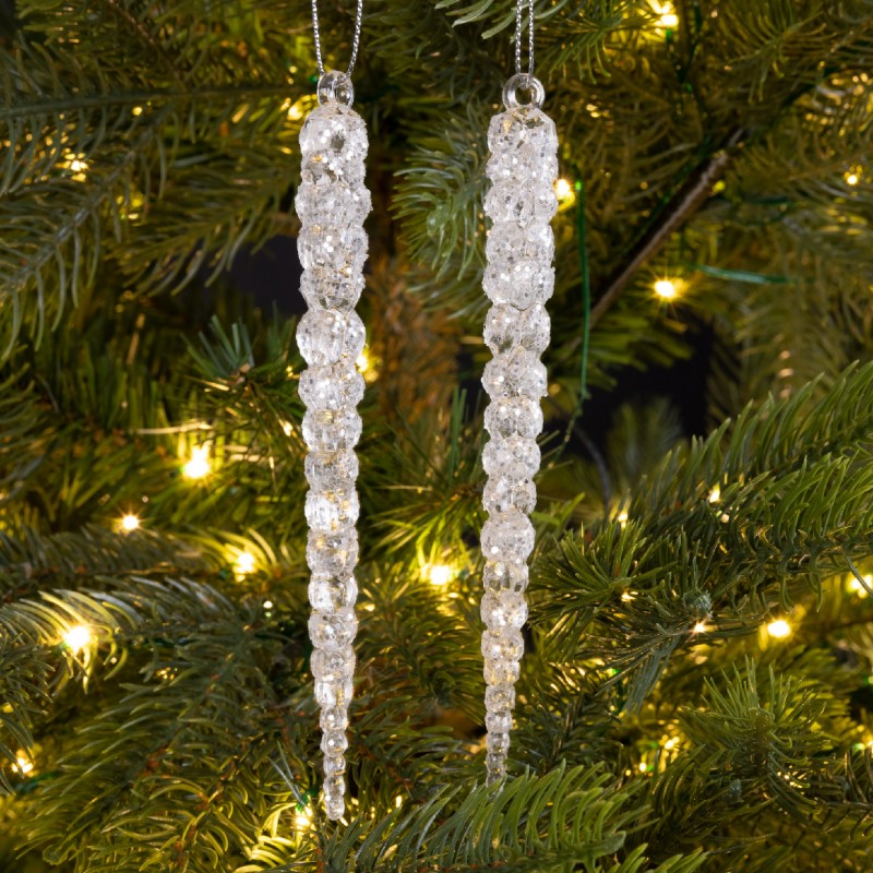 Ghiacciolo Acrilico con Glitter trasparente