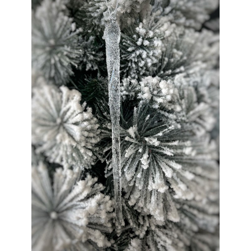 Ghiacciolo in vetro satinato da appendere