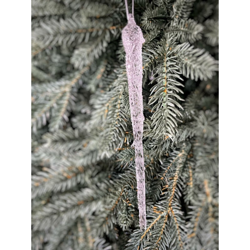 Ghiacciolo in vetro satinato da appendere