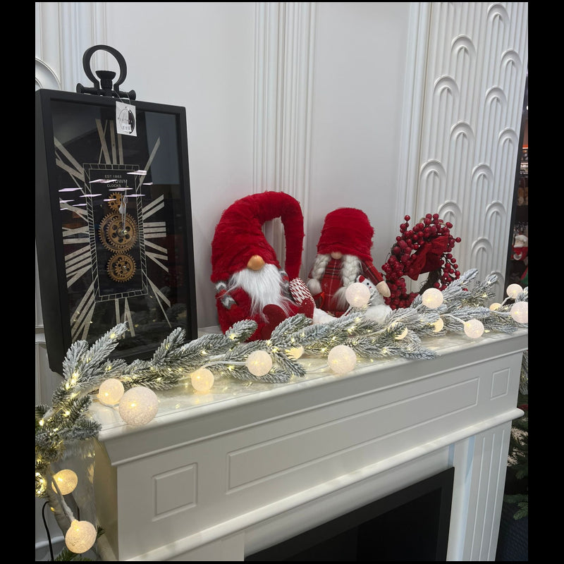 Ghirlanda natalizia innevata 180 cm con 300 led