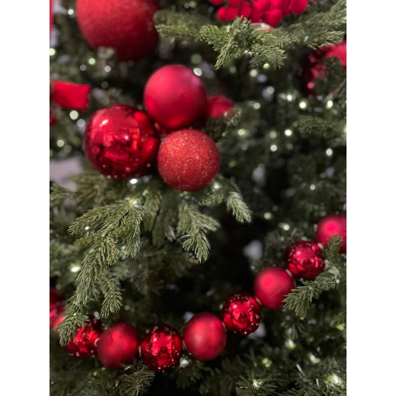 Ghirlanda Palle Rosse 180 Cm