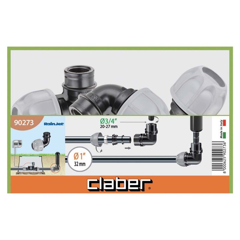 Gomito 1 pollice - Filetto 3/4'' F - Perrone Shop