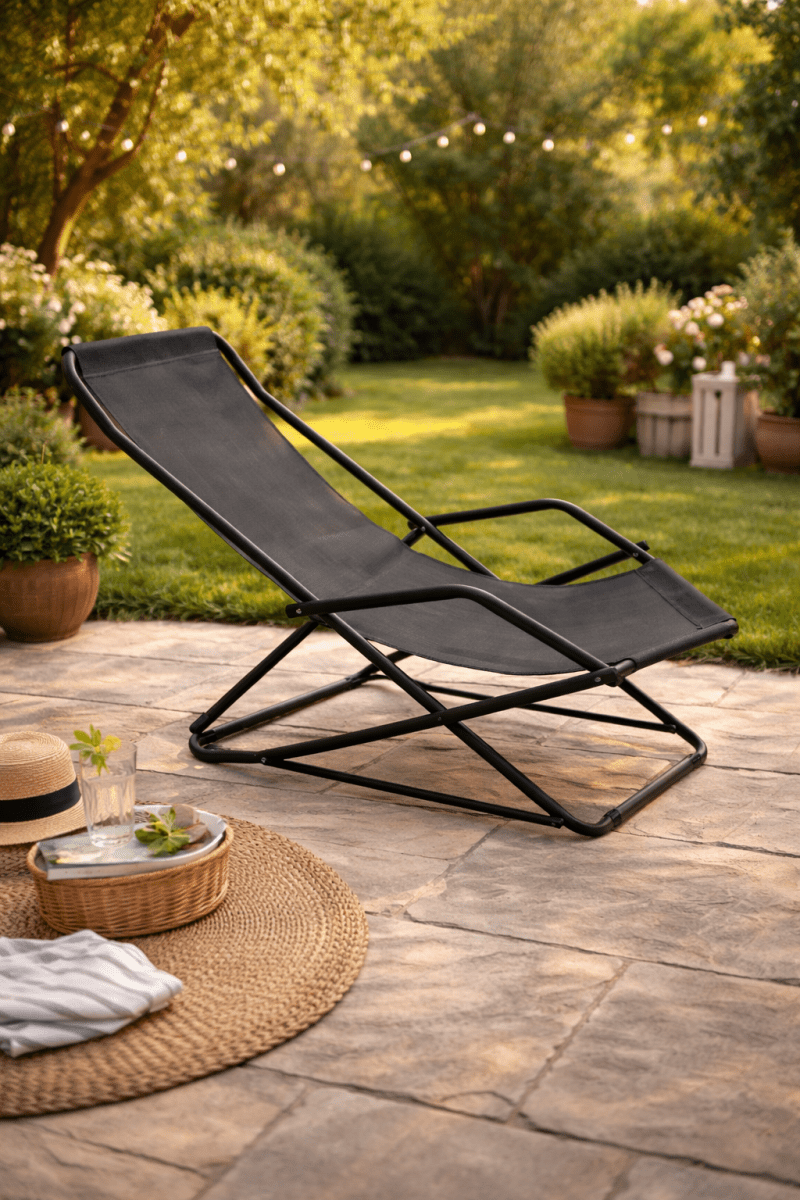 Sdraio Pieghevole Gladys in acciaio e textilene Xone - Perrone Shop