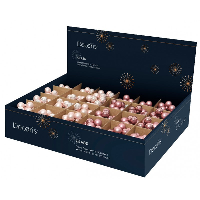 Grappolo Palline di Natale in vetro lucido e opaco