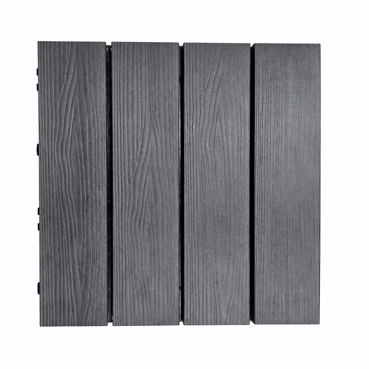 Set Piastrelle WPC a incastro click da esterno effetto legno 30x30 cm - 9 pezzi