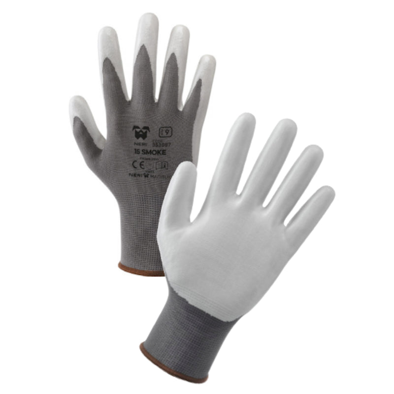 Guanti 15 Smoke a filo continuo in poliestere-nitrile