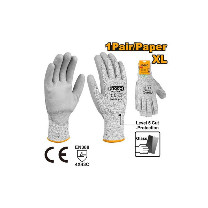 Guanti Antitaglio XL Livello 5 in HPPE e PU - Perrone Shop