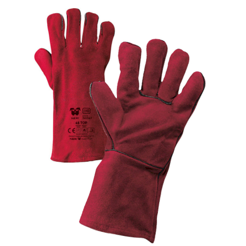 Guanti in crosta groppone forma americana taglia 10