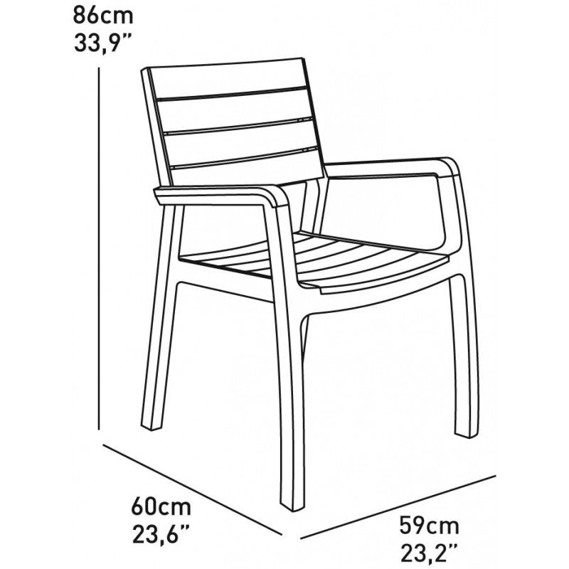 Poltrona da giardino cappuccino/bianco Harmony Keter
