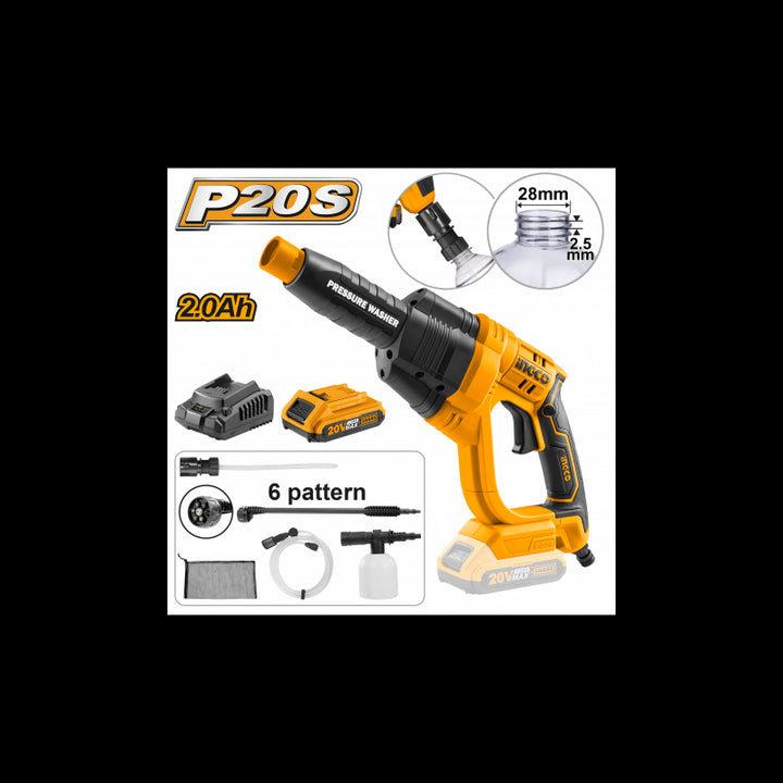 Idropulitrice Ingco Autoadescante 20v Con Batteria