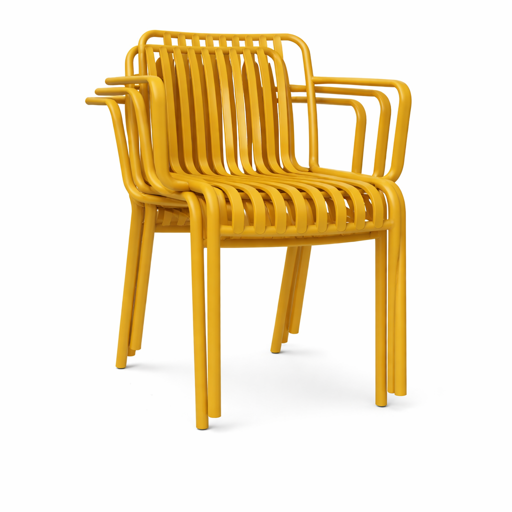 Sedia da giardino con braccioli in polipropilene colorata Ines Xone