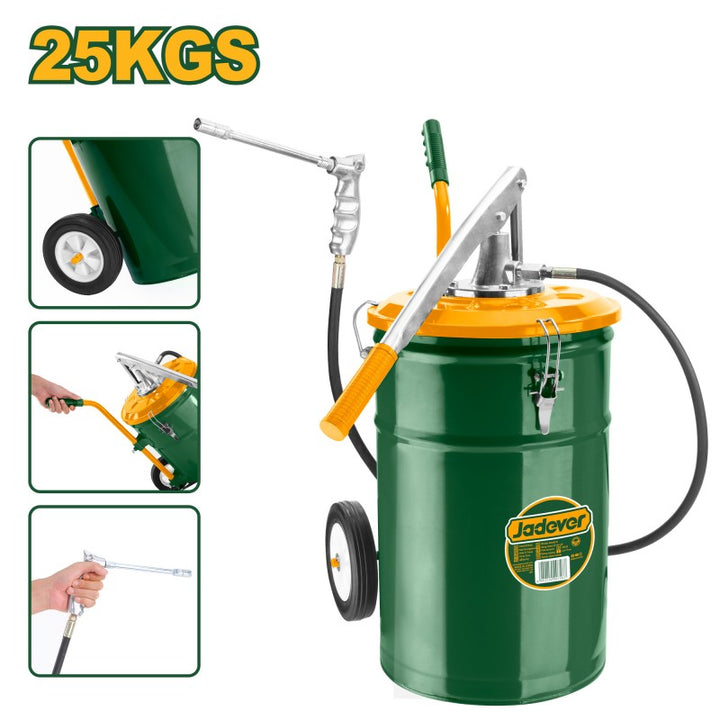 Ingrassatore Manuale Con Fusto con ruote 25kg