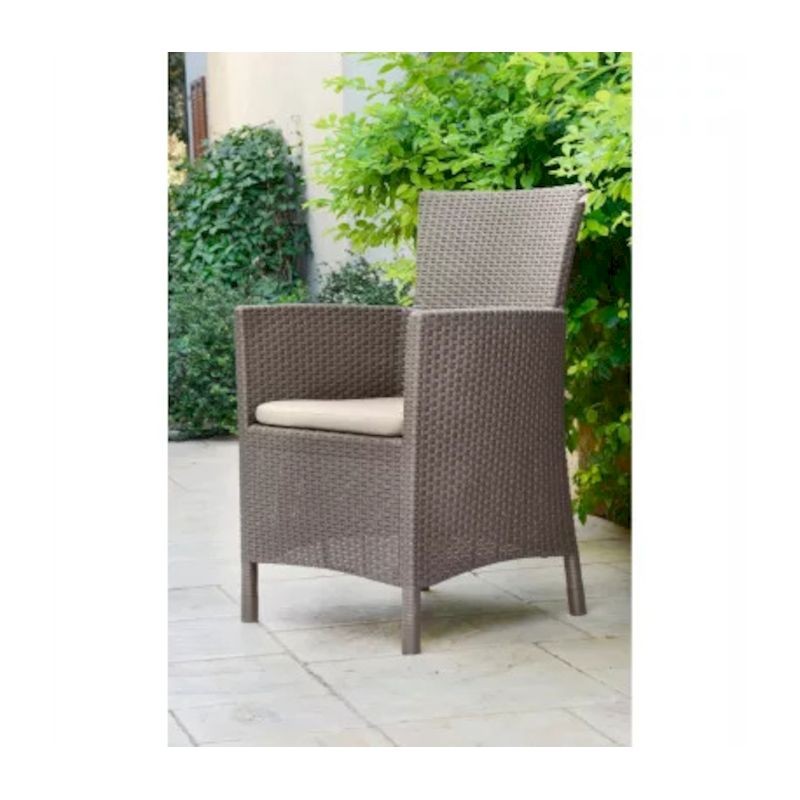 Set da giardino con cuscini cappuccino Iowa Balcony Keter