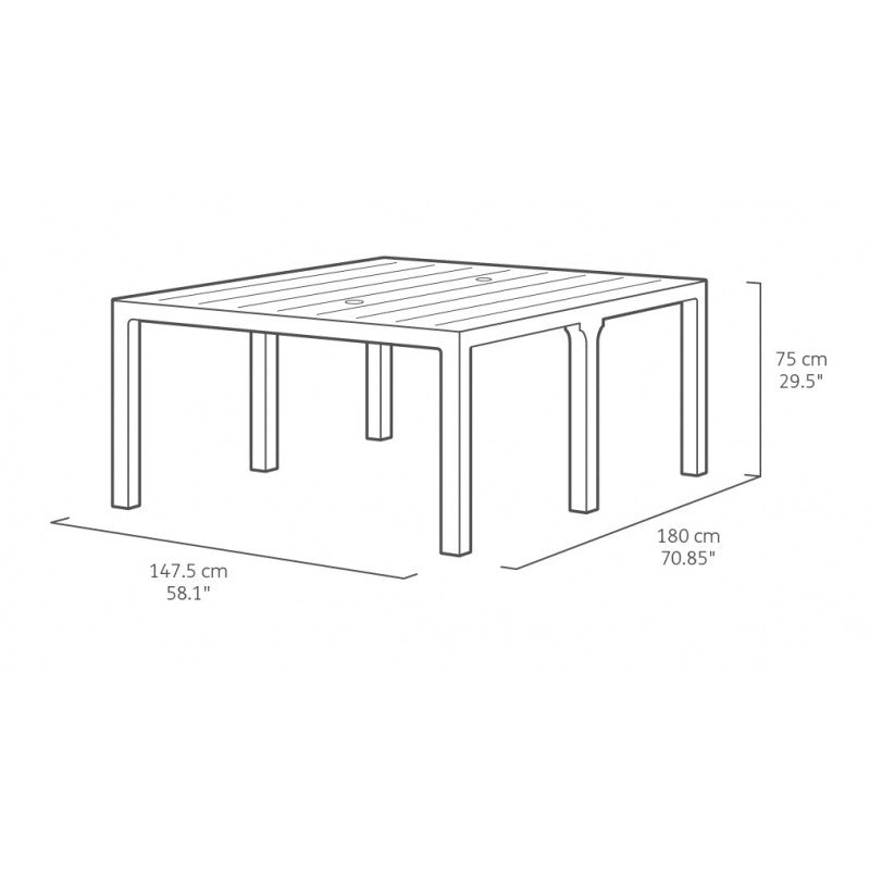 Tavolo da giardino doppio cappuccino Julie
