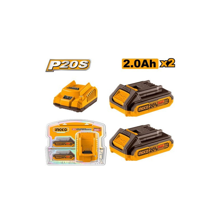 Kit 2 Batterie + Caricabatteria 2ah (fbli2001+fcli2001e)