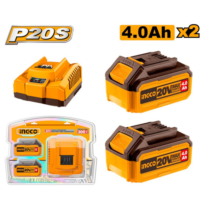 Kit 2 Batterie 4ah + Caricabatteria  (FBLI2002+FCLI20411E)