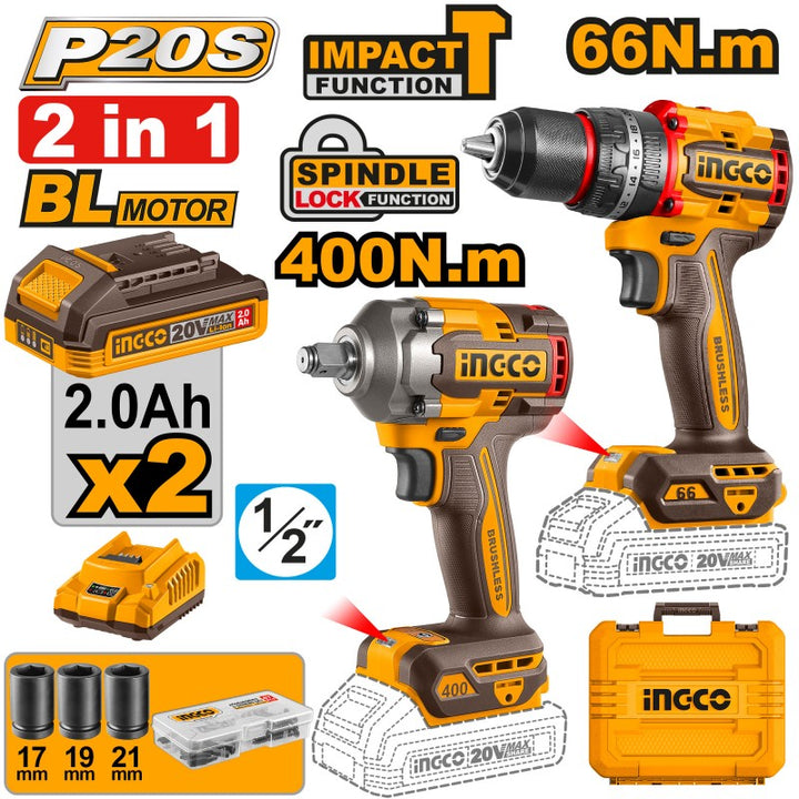 Kit Trapano Cidli206681 + Avvitatore Ciwli20401