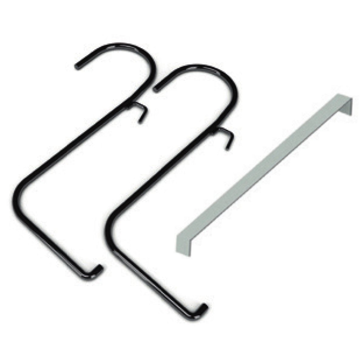 Coppia supporti neri + rinforzo per fioriera - Perrone Shop