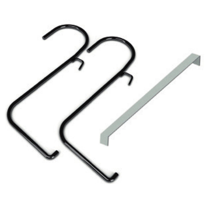 Coppia supporti neri + rinforzo per fioriera