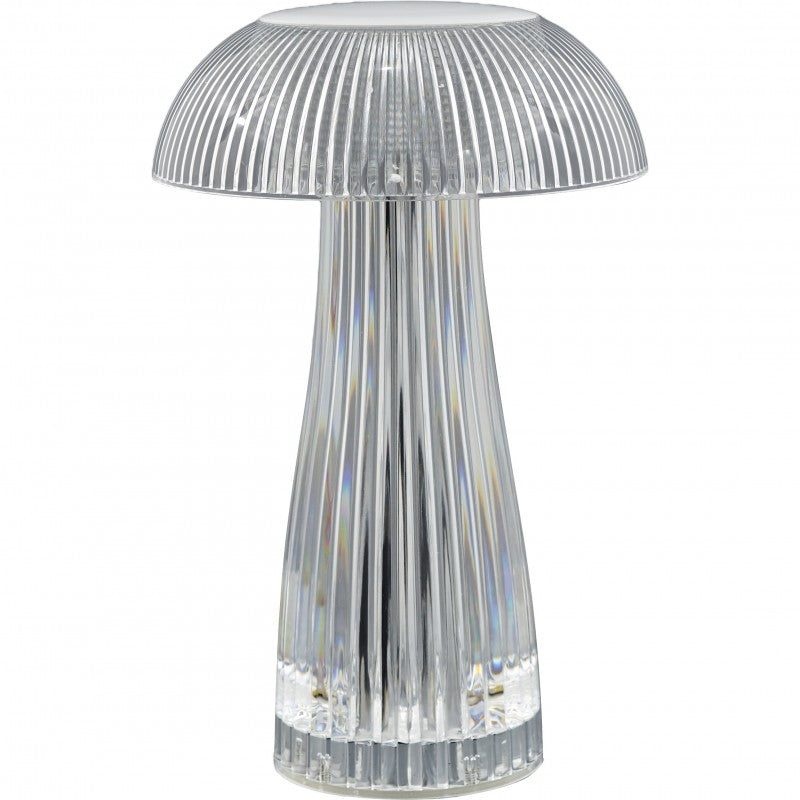 Lampada ricaricabile a fungo trasparente