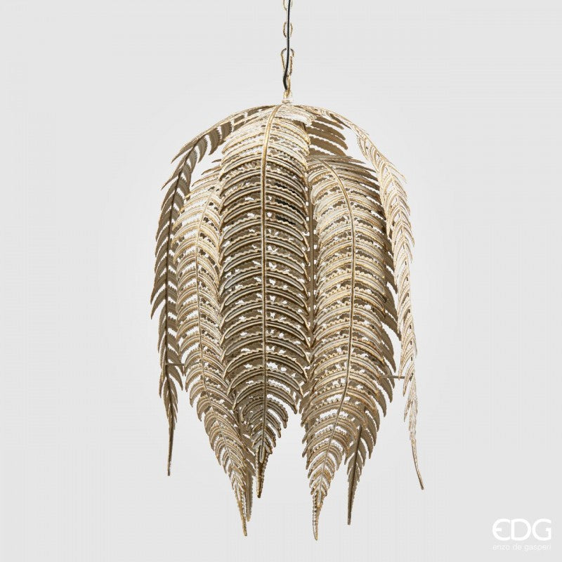 Lampadario Foglie metallo oro| EDG