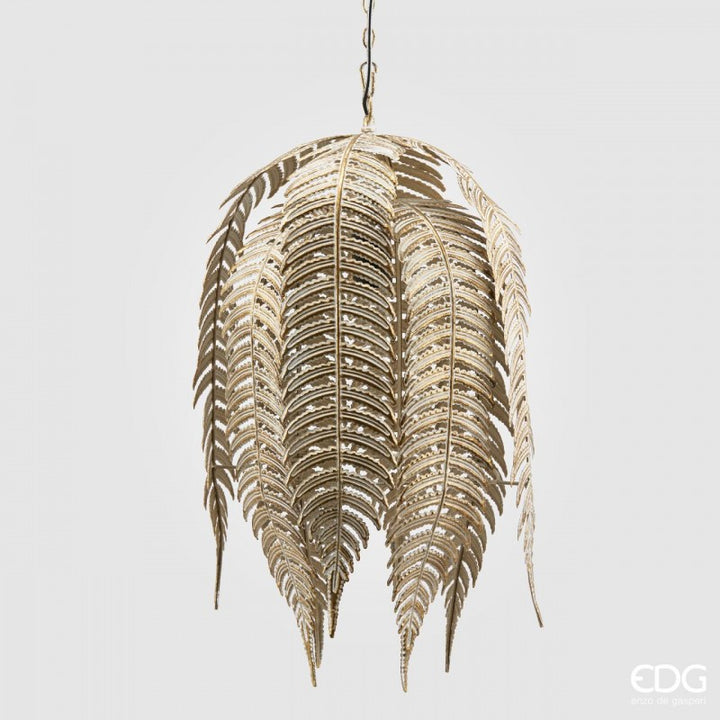 Lampadario Foglie metallo oro| EDG