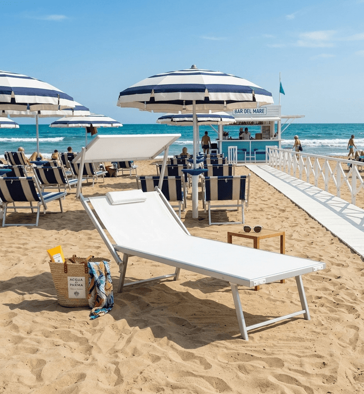 Lettino prendisole bianco Spiaggia Pro Xone - Perrone Shop