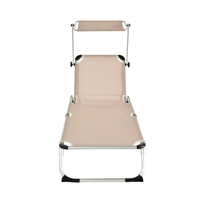 Lettino prendisole pieghevole beige Xone