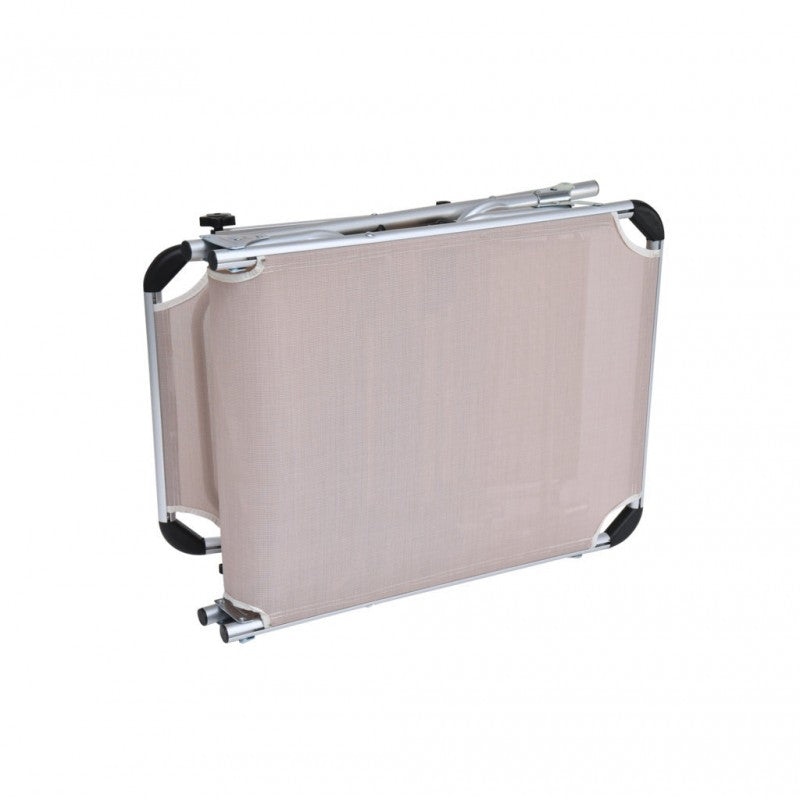 Lettino prendisole pieghevole beige Xone