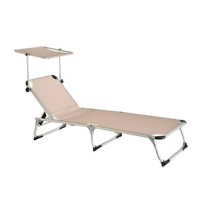 Lettino prendisole pieghevole beige Xone