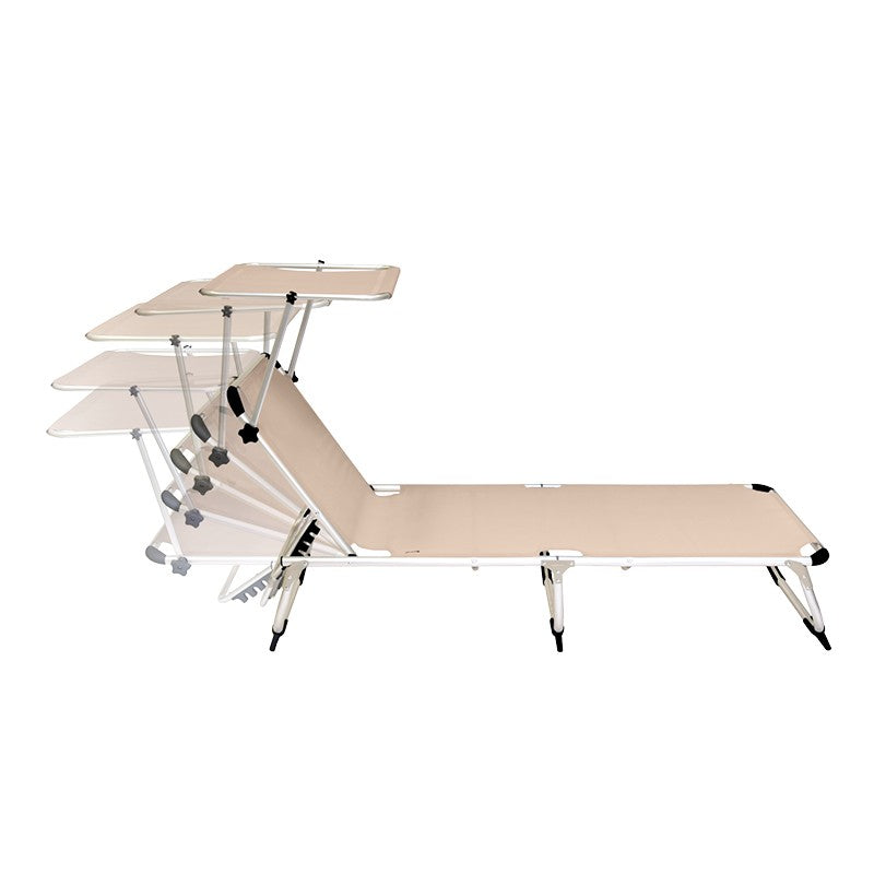 Lettino prendisole pieghevole beige Xone