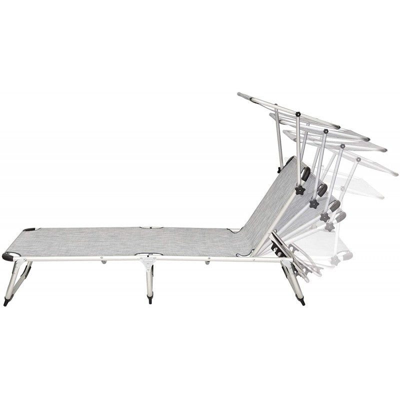 Lettino prendisole pieghevole grigio Xone