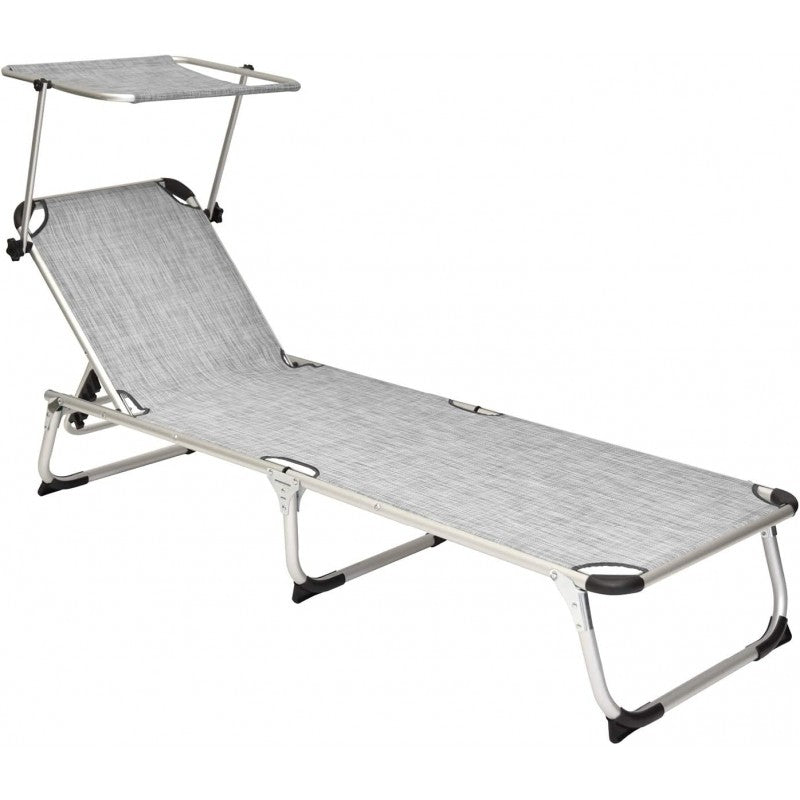 Lettino prendisole pieghevole grigio Xone