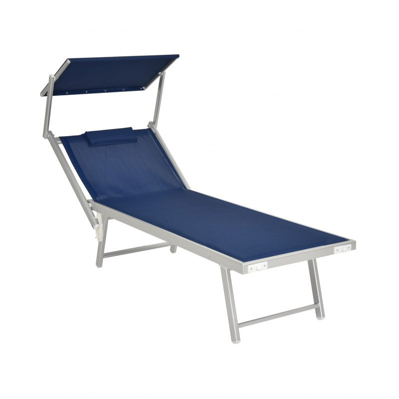 Lettino prendisole blu Spiaggia Pro Xone
