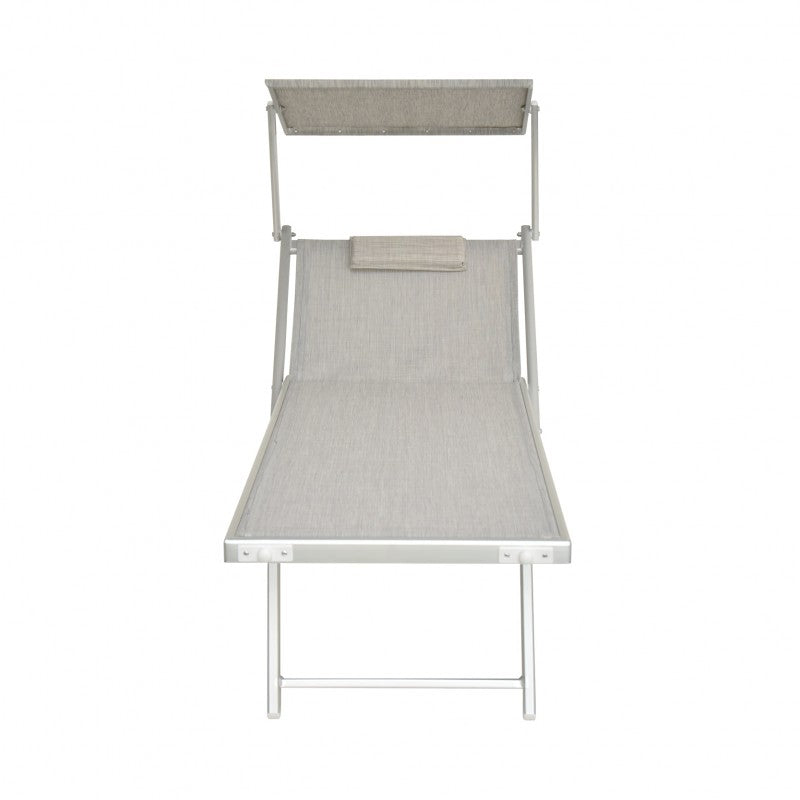 Lettino prendisole grigio Spiaggia Pro Xone