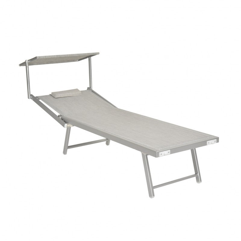 Lettino prendisole grigio Spiaggia Pro Xone