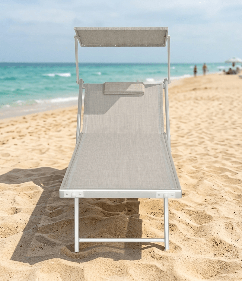 Lettino prendisole grigio Spiaggia Pro Xone - Perrone Shop