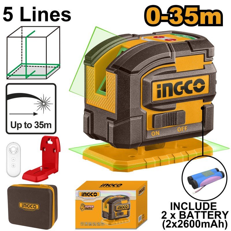 Livella laser autolivellante 0 - 35m con 2 batterie - Perrone Shop