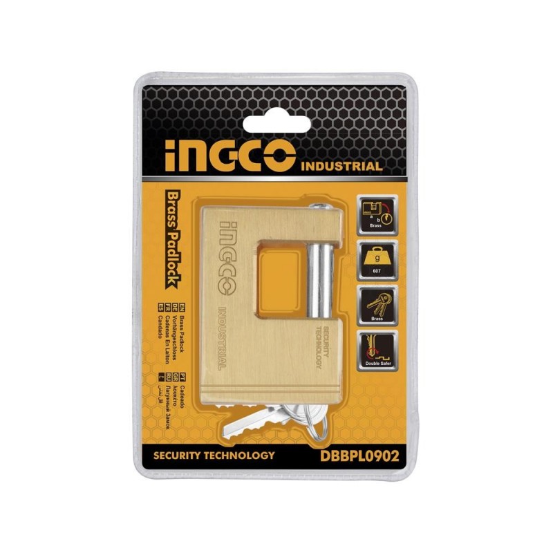 Lucchetto rettangolare ottone