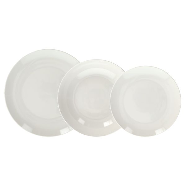 Servizio piatti 18 pezzi Porcellana Bianco Linea Modus Tognana - Perrone Shop