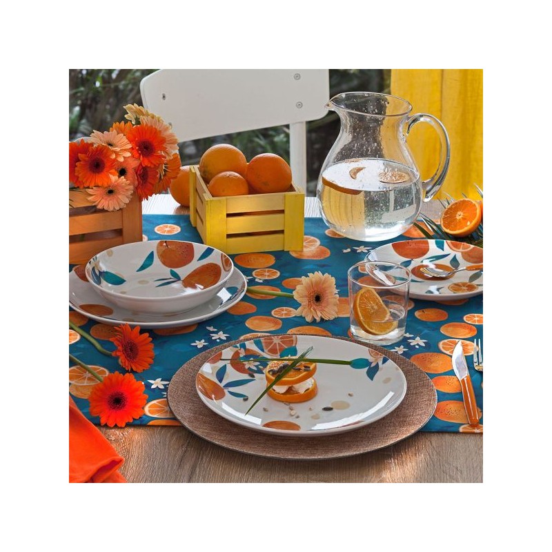 Madison Servizio Da Tavola 18 Pezzi Arance | Tognana