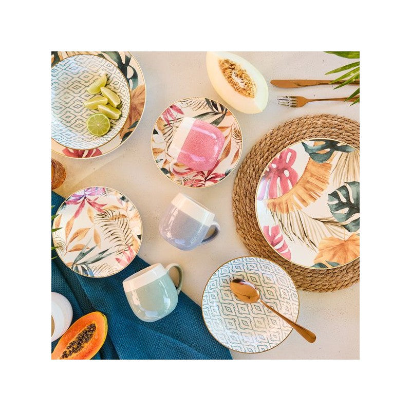 Madison Tropical rose Servizio Tavola 18 Pezzi | Tognana