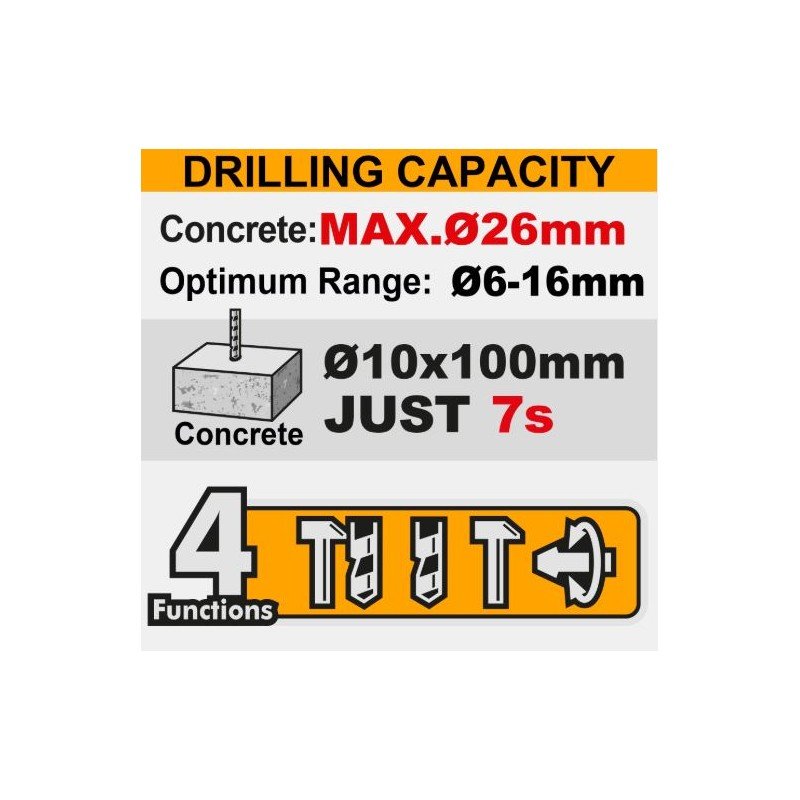 Martello demolitore 26MM 42V con 2 batterie - Perrone Shop