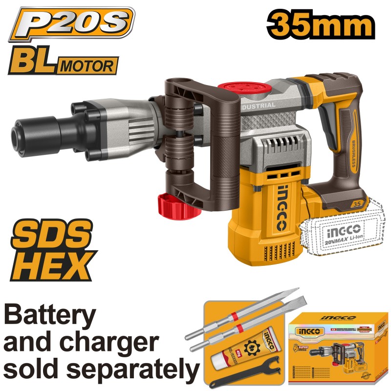 MARTELLO DEMOLITORE BRUSHLESS SDS HEX NUDO