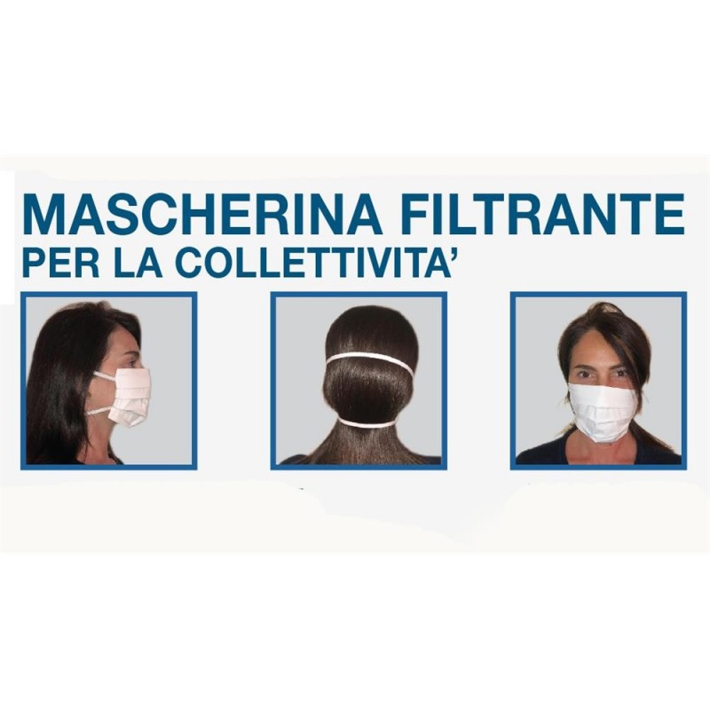 Mascherina filtrante 100% cotone